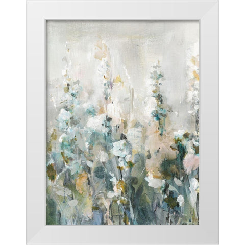 Rustic Garden Neutral II White Modern Wood Framed Art Print by Nai, Danhui