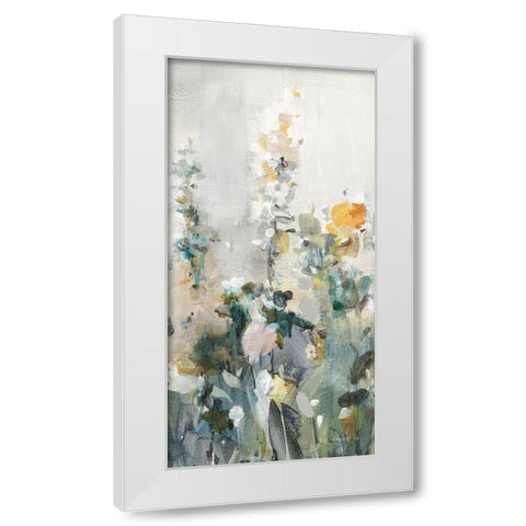 Rustic Garden Neutral V White Modern Wood Framed Art Print by Nai, Danhui