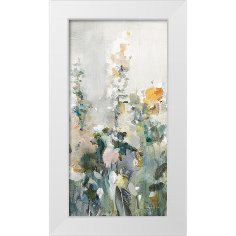 Rustic Garden Neutral V White Modern Wood Framed Art Print by Nai, Danhui