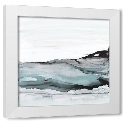 Light Aquascape I White Modern Wood Framed Art Print by Paschke, Chris