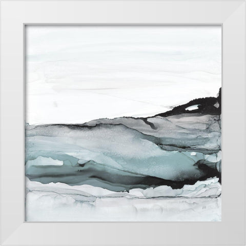 Light Aquascape I White Modern Wood Framed Art Print by Paschke, Chris