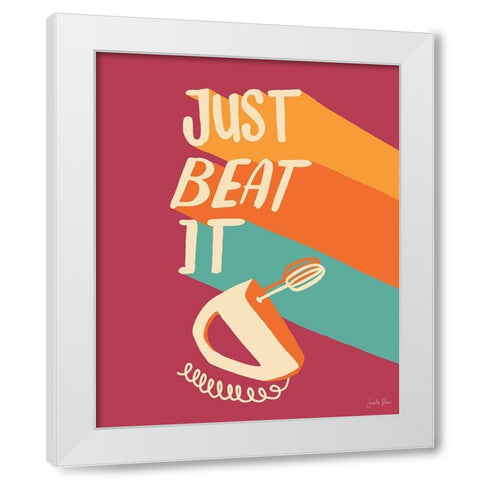 Just Beat It I White Modern Wood Framed Art Print by Penner, Janelle