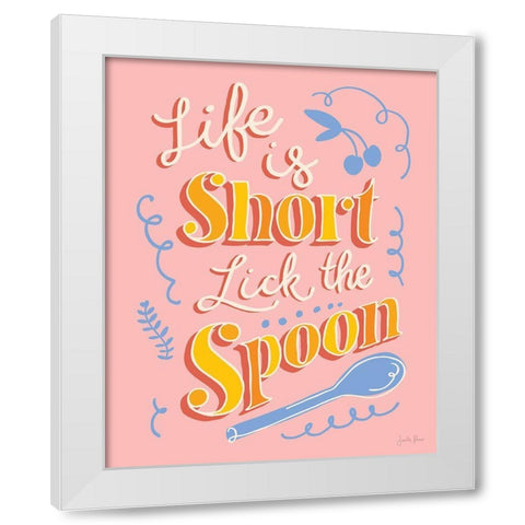 Life is Short I White Modern Wood Framed Art Print by Penner, Janelle