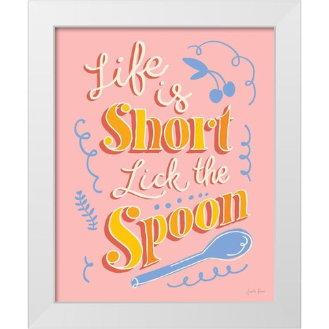 Life is Short I White Modern Wood Framed Art Print by Penner, Janelle