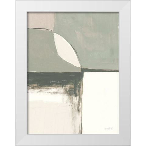 Overlay I Green Crop White Modern Wood Framed Art Print by Nai, Danhui