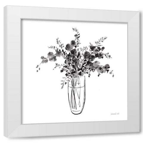 Garden Cuttings I Black White Modern Wood Framed Art Print by Nai, Danhui