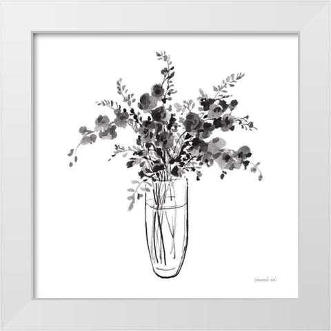 Garden Cuttings I Black White Modern Wood Framed Art Print by Nai, Danhui