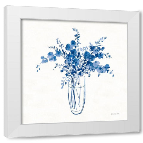 Textured Garden Cuttings I White Modern Wood Framed Art Print by Nai, Danhui