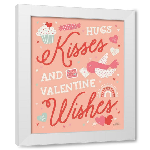 Lovebirds IV White Modern Wood Framed Art Print by Marshall, Laura