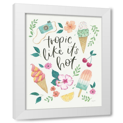 Lifes a Beach IV White Modern Wood Framed Art Print by Jackson, Jenaya