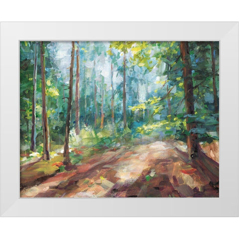 Woodland Reverie White Modern Wood Framed Art Print by Nai, Danhui