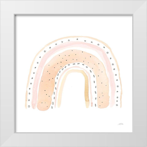 Rainbow Sweet White Modern Wood Framed Art Print by Pete, Katrina
