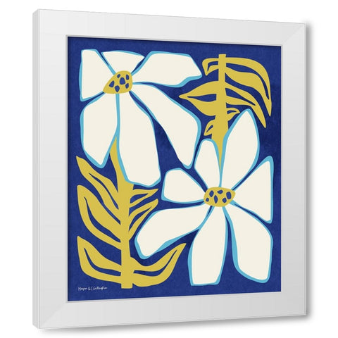 Flower Power I White Modern Wood Framed Art Print by Gallagher, Megan