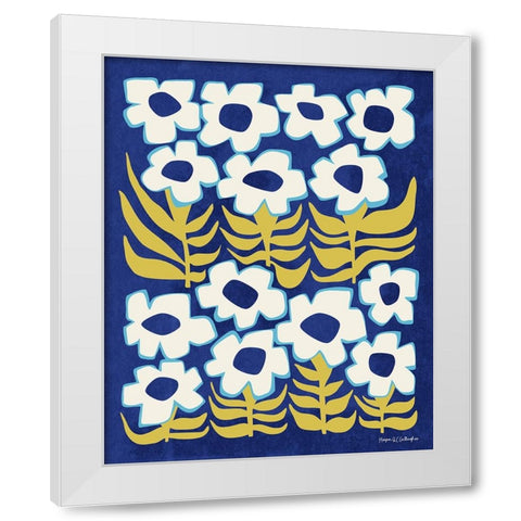 Flower Power III White Modern Wood Framed Art Print by Gallagher, Megan
