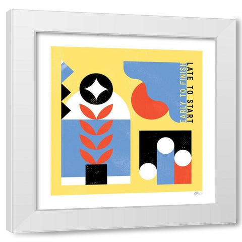 Late Start White Modern Wood Framed Art Print by Paterson, Robert John