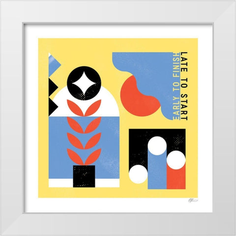 Late Start White Modern Wood Framed Art Print by Paterson, Robert John