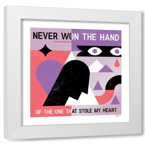 Won the Heart White Modern Wood Framed Art Print by Paterson, Robert John