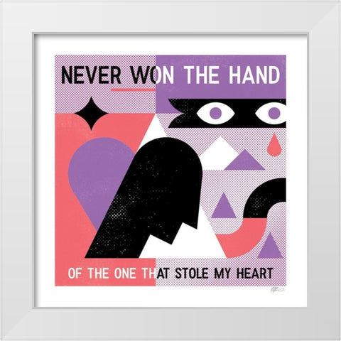 Won the Heart White Modern Wood Framed Art Print by Paterson, Robert John