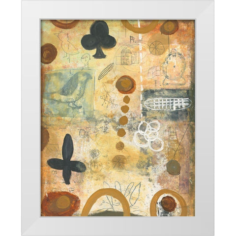 Bird in Hand Abstract White Modern Wood Framed Art Print by Warrick, Cheryl