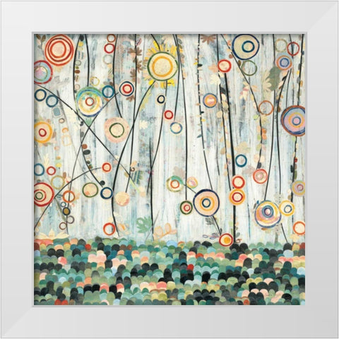 Blooming Meadow White Modern Wood Framed Art Print by Boggs, Candra
