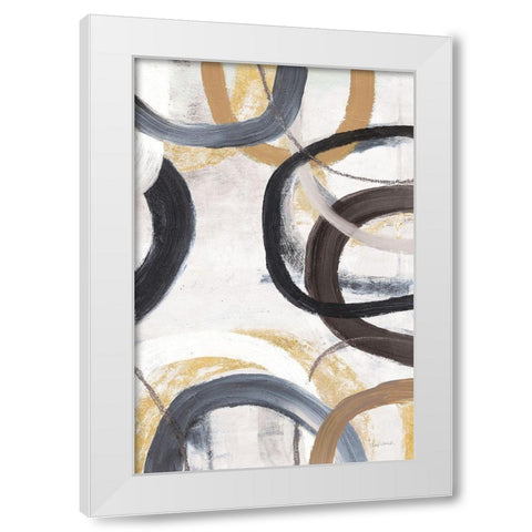 Dwell I Gold Neutral Crop White Modern Wood Framed Art Print by Warrick, Cheryl