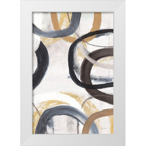 Dwell I Gold Neutral Crop White Modern Wood Framed Art Print by Warrick, Cheryl