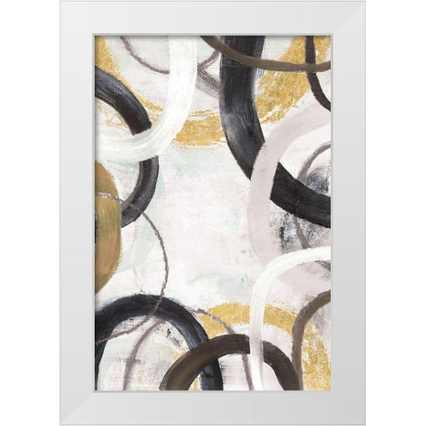 Dwell II Gold Neutral Crop White Modern Wood Framed Art Print by Warrick, Cheryl