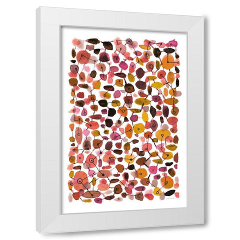 Mid Century III Plum Vertical White Modern Wood Framed Art Print by Warrick, Cheryl