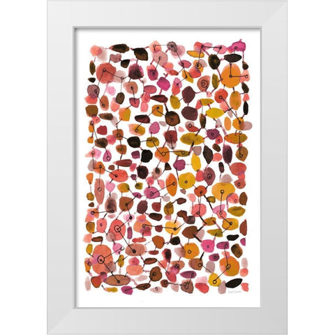 Mid Century III Plum Vertical White Modern Wood Framed Art Print by Warrick, Cheryl