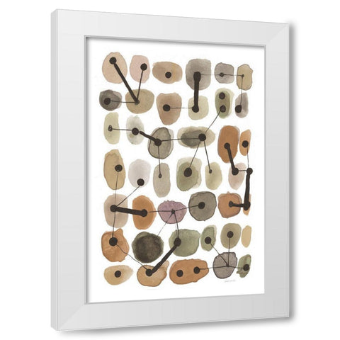 Mid Century II Warm Neutral Vertical White Modern Wood Framed Art Print by Warrick, Cheryl