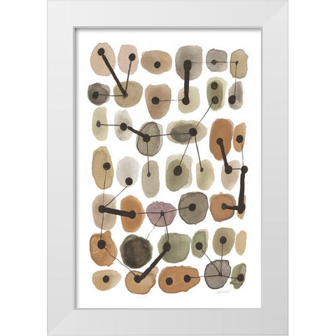 Mid Century II Warm Neutral Vertical White Modern Wood Framed Art Print by Warrick, Cheryl