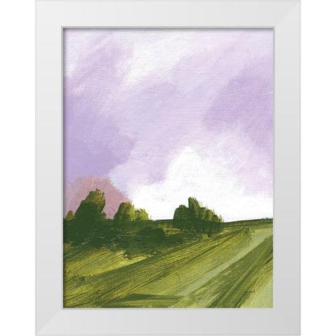 Mauve Lane White Modern Wood Framed Art Print by Mack, Lynn
