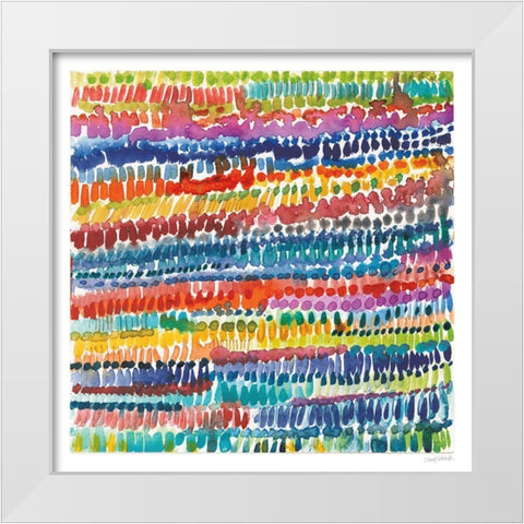 Colorful Patterns III White Modern Wood Framed Art Print by Warrick, Cheryl
