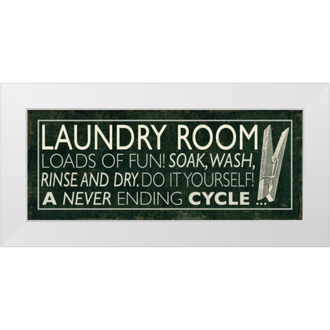 Laundry Room I White Modern Wood Framed Art Print by Pela Studio
