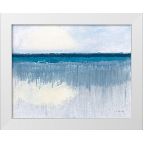 Seascape II White Modern Wood Framed Art Print by Wiens, James