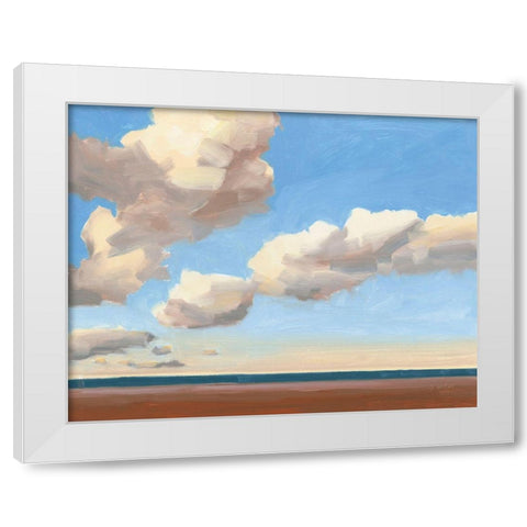 Seascape III White Modern Wood Framed Art Print by Wiens, James