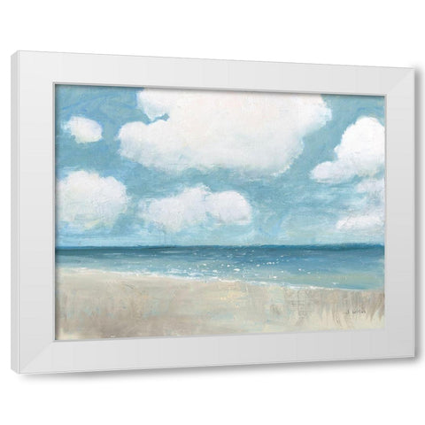 Seascape IV White Modern Wood Framed Art Print by Wiens, James