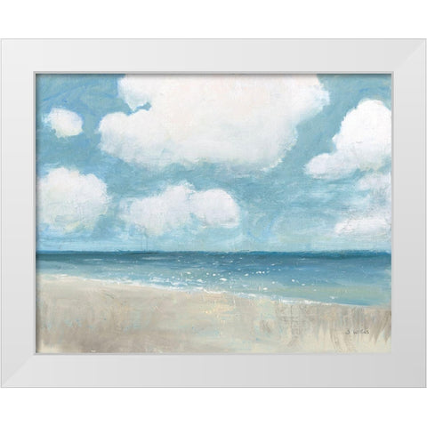 Seascape IV White Modern Wood Framed Art Print by Wiens, James