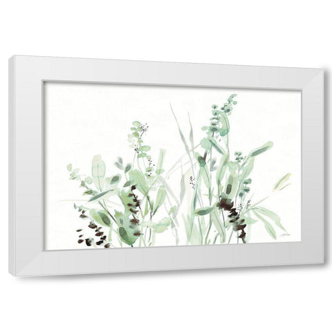 Grasses I White Modern Wood Framed Art Print by Pete, Katrina