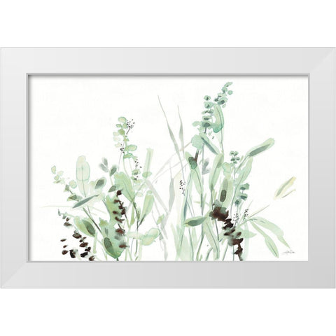 Grasses I White Modern Wood Framed Art Print by Pete, Katrina