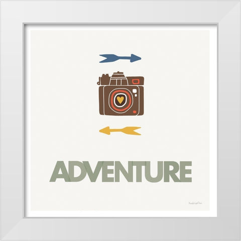 Adventure White Modern Wood Framed Art Print by Charro, Mercedes Lopez