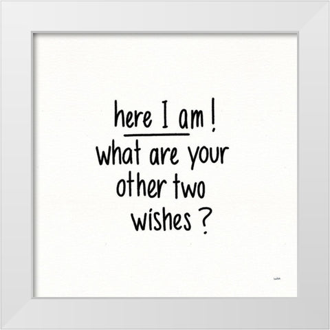 Pickup Lines III White Modern Wood Framed Art Print by York, Leah
