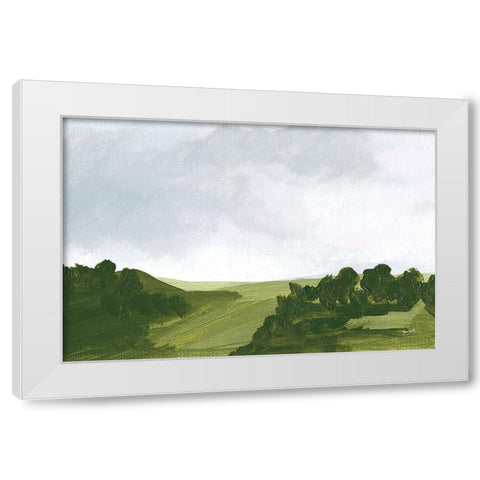 Country Lane Blue Sky White Modern Wood Framed Art Print by Mack, Lynn