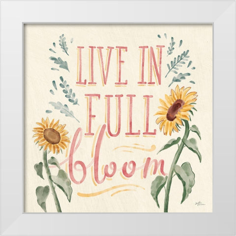 Sunflower Season VI Bright White Modern Wood Framed Art Print by Penner, Janelle