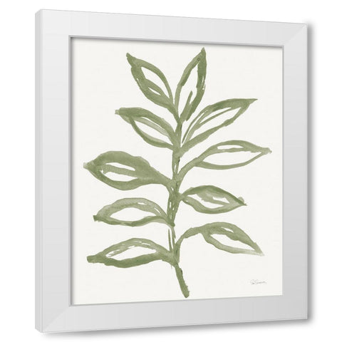 Nature in Sage II White Modern Wood Framed Art Print by Schlabach, Sue