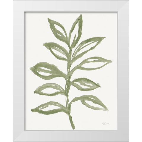 Nature in Sage II White Modern Wood Framed Art Print by Schlabach, Sue