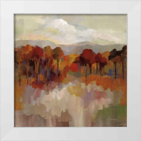 Riverbank White Modern Wood Framed Art Print by Vassileva, Silvia