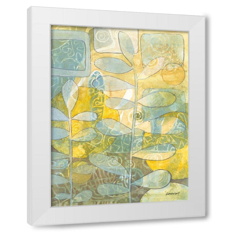 Rising Green I White Modern Wood Framed Art Print by Lovell, Kathrine