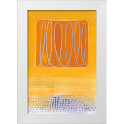Wireless White Modern Wood Framed Art Print by Lovell, Kathrine