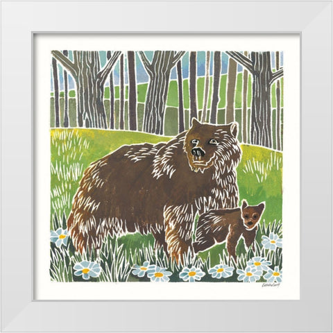 Wild Woodland III White Modern Wood Framed Art Print by Lovell, Kathrine